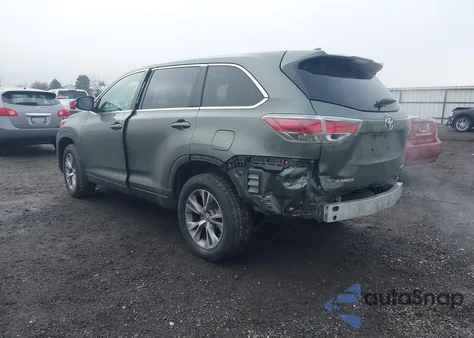 2015 Toyota Highlander Le Plus V6 z USA, uszkodzony, nr VIN 5TDBKRFH0FS156999